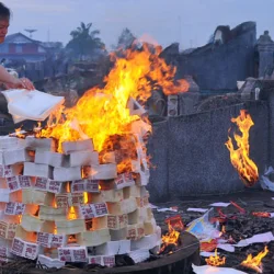 Asal Mula Tradisi Bakar Uang Kertas Saat Upacara Kematian